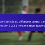 Responsabilités du défenseur central dans la formation 3-2-2-3 : organisation, leadership